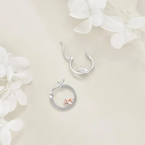 Miniatura 36 de VONALA Bonitos aretes de aro de plata de ley 925, regalos de cumpleaños para mujer
