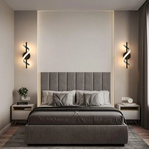 Miniatura 3 de Apliques de pared modernos, lámparas de pared de 9 W, lámparas de pared LED de aluminio para dormitorio, sala de estar, pasillo, hotel