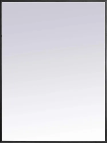 Miniatura 16 de Elegant Decor Monet - Espejo rectangular con marco de metal (60 x 18 pulgadas), color negro