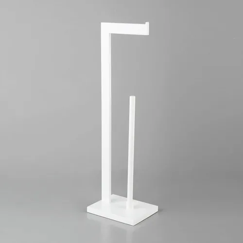 Miniatura 9 de GERZWY Soporte de papel higiénico de pie con reserva, SUS 304 acero inoxidable Lavatory Tissue Roll Holder Floor Stand Storage Brushed Finish