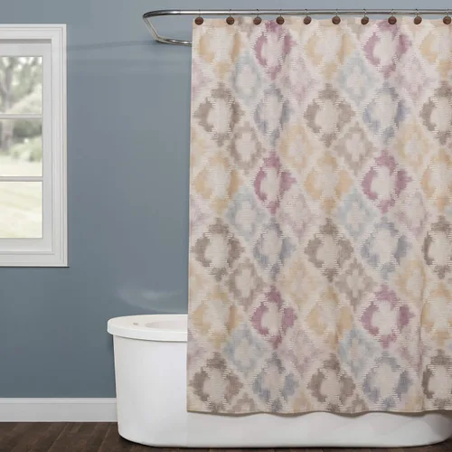 Miniatura 17 de SKL Home by Saturday Knight Ltd. Cortina de ducha de tela Hopscotch, color gris, 72x72 pulgadas Hopscotch (gris)