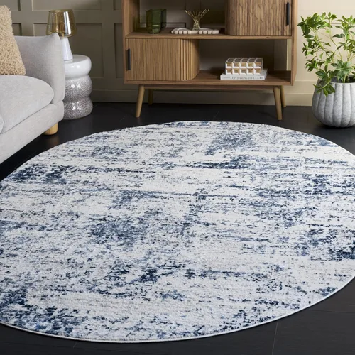 Miniatura 54 de SAFAVIEH Amelia Collection ALA700A - Alfombra decorativa de 2'2" x 4', diseño moderno abstracto, color marfil y azul, no desprende pelusa y de fácil