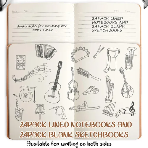 Miniatura 3 de Epakh 48 cuadernos de papel kraft A5 para el regreso a clases, a granel, con forro en blanco, cuaderno de bocetos opcional, diario de viaje