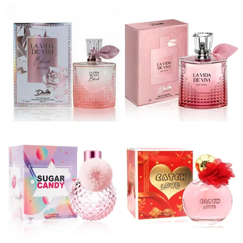 Miniatura 34 de A CENTER Juego de 4 perfumes para mujer – Set de regalo de fragancia floral con vainilla, almizcle y cítricos Eau De Pafume 3.5 onzas líquidas