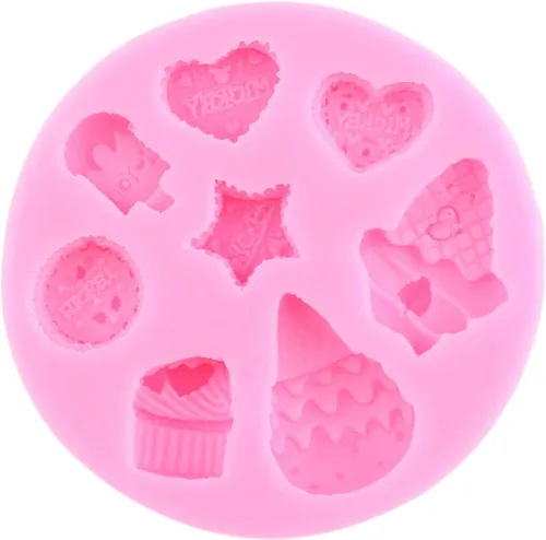 Miniatura 7 de Mujiang Mini molde de silicona para paletas de helado de verano, para decoración de pasteles de cumpleaños, cupcakes, caramelo, arcilla, chocolate