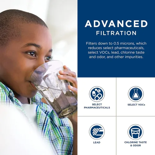 Miniatura 4 de GE Reemplazo del filtro de agua para debajo del fregadero, reduce los sedimentos, el óxido y otras impurezas del agua, fácil de instalar, se adapta
