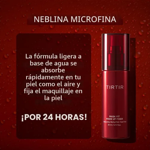 Miniatura 6 de TIRTIR Mask Fit - Fijador de maquillaje Spray fijador de maquillaje ligero no graso resistente a la transferencia 24H, 2.7 onzas líquidas