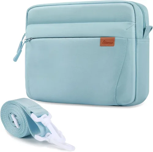 Miniatura 9 de Bolsa de manga para tableta, bolsa de hombro diaria de 11 pulgadas para tableta, bolsa cruzada impermeable con organización inteligente para Negro