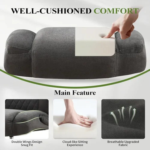 Miniatura 8 de Silla de dibujo alta para escritorio de pie, silla de escritorio alta ergonómica con anillo de pie ajustable, reposabrazos abatibles, soporte Gris