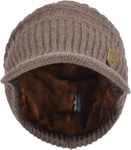 Miniatura 43 de Janey&Rubbins Gorro de punto diario con orejeras con forro polar y calavera