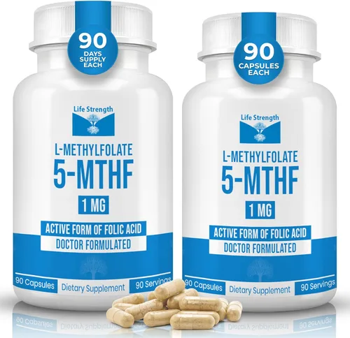 Miniatura 13 de L Metilfolato de 10 mg 90 cápsulas Suplemento de metilfolato optimizado y altamente bioactivo 5-MTHF soporta energía, enfoque y estado