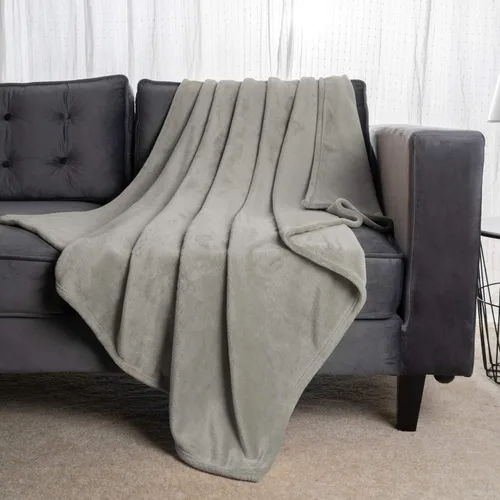 Miniatura 10 de Manta de franela de forro polar, tamaño King, color morado, para todas las estaciones, ligera, acogedora, súper suave, de lujo para sofá o cama