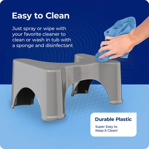 Miniatura 9 de Squatty Potty The Original - Taburete de inodoro para baño, color gris, 9 pulgadas