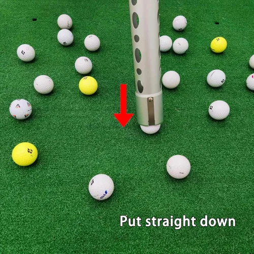 Miniatura 7 de Recogedor profesional de pelotas de golf, de aluminio duradero, tubo de liberación de tubo, herramienta de recogida de práctica de coleccionista, 39