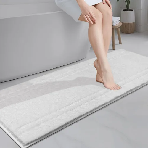 Miniatura 45 de PURRUGS Alfombra de baño antideslizante, lavable a máquina, 20 x 24 pulgadas, en forma de U, súper absorbente y de secado rápido, tapete de baño