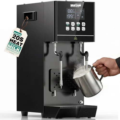 Miniatura 11 de WantJoin Espumador de leche comercial, máquina de vapor de leche comercial de calentamiento rápido de 20 segundos para café con leche capuchino