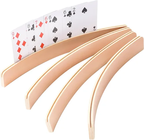Miniatura 8 de GSE Games & Sports Expert Bandeja giratoria para cartas Canasta de 6 barajas, soporte giratorio de 360°, soportes giratorios para manos y pies