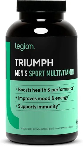 Suplemento diario multivitamínico Legión Triumph, vitaminas y minerales para la ansiedad, la depresión, el estrés, sistema inmunológico, salud del