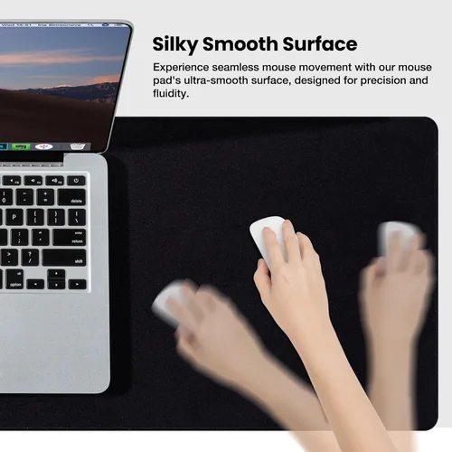 Miniatura 5 de ALOANES Alfombrilla de mouse grande para juegos con base de goma antideslizante, borde cosido, tapete de escritorio para laptop, computadora y PC