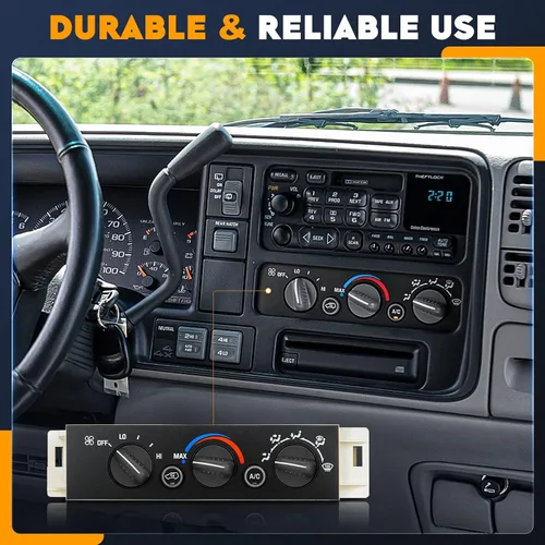 Miniatura 7 de Panel de control climático del módulo del climatizador A/C para 96-20 Chevy GMC C1500 C2500 C3500 K1500 K2500 K3500, sin interruptor