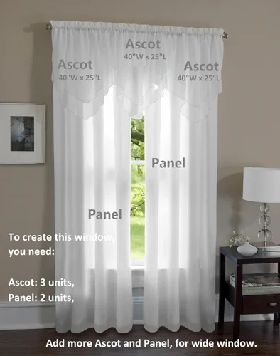 Miniatura 6 de Today's Curtain Emelia Original Voile Ascot 25 pulgadas, Borgoña, 40 pulgadas de ancho x 25 pulgadas de largo