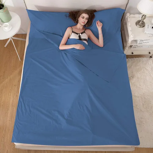 Miniatura 8 de Sleeping Bag Liner Camping Travel Home Bed Sheet Lightweight Breathable Hotel Compact Sacks