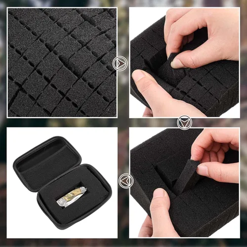 Miniatura 4 de Relaxweex Estuche rígido de EVA con espuma personalizable de 7.1 x 4.7 x 3.1 pulgadas, funda protectora de transporte de EVA a prueba de golpes