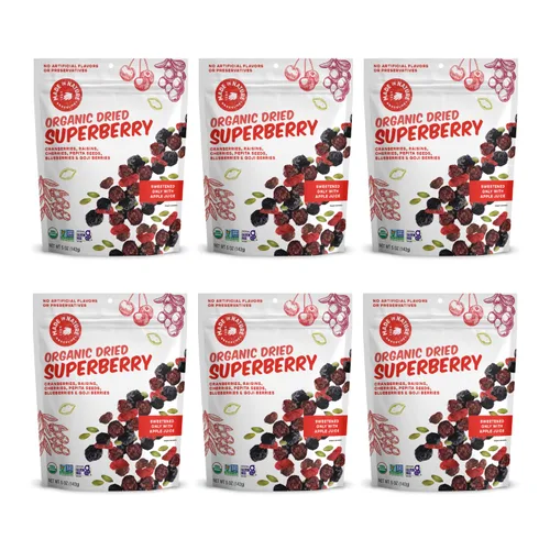 Miniatura 11 de Hecho en la Naturaleza de frutas secas orgánicas, arándanos, bolsas de 5 oz (6 unidades) – vegano, sin OMG, sin sulfatado