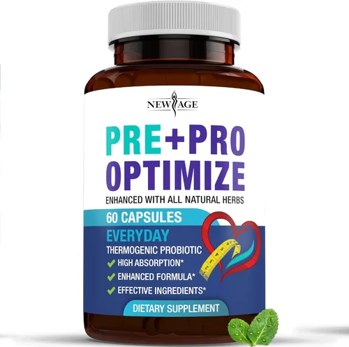NEW AGE Probióticos Pro Optimize para mujeres, menopausia, salud digestiva, apoyo para hinchazón, sofocos, apoyo articular, sudores nocturnos, salud