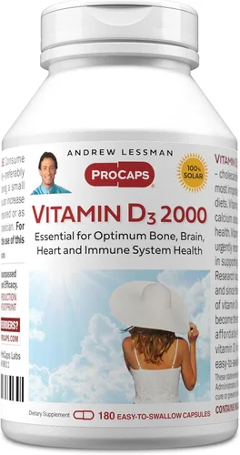 Andrew Lessman Vitamina Cápsulas – Alta Potencia, esencial para la absorción de calcio, apoya la salud de los huesos, la función muscular saludable,
