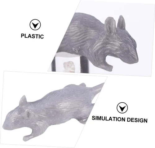 Miniatura 4 de Toyvian 10Pcs Realistic Halloween Simulation Mouse Funny Plastic Fake Rat Prank Props for Spooky Decor Lightweight and Portable for Halloween