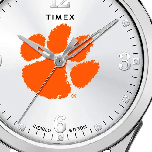 Miniatura 2 de Timex Reloj universitario Athena de 1575in para mujer color caoba con correa de silicona azul claro Azul