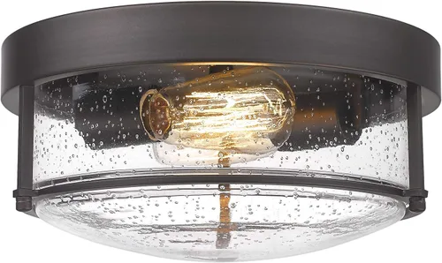 Miniatura 11 de FEMILA Lámpara de techo de 12 pulgadas, luz empotrada de 2 luces para dormitorio, cocina, comedor, pasillo, entrada, acabado dorado de latón
