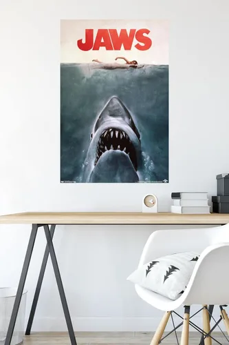 Miniatura 4 de Trends International Jaws - Póster de pared de una hoja, 22.375 x 34 pulgadas, versión premium sin marco