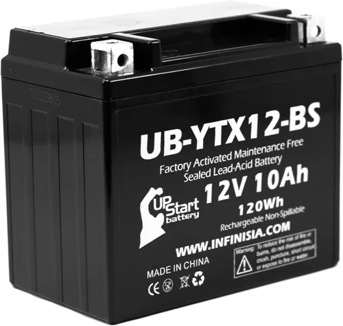 Miniatura 7 de Repuesto para Honda ATC250ES Big Red 250 CC 1985, activada en fábrica, libre de mantenimiento, batería ATV de 12 V y 10 Ah, UB-YTX12-BS