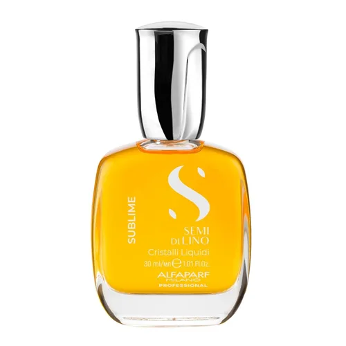 ALFAPARF MILANO Semi di Lino Cristalli Liquidi Hair Oil with Heat Protection - Superior Smoothing and Finishing Hair Serum - Anti Frizz - Brilliant