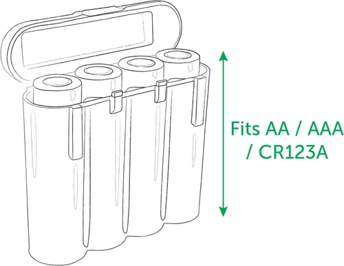 Miniatura 9 de Powertron Batteries 3 Pack AA/AAA / CR123A Black Battery Holder Storage Cases