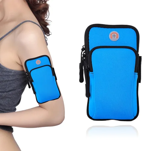 Miniatura 12 de Brazalete para correr, correa deportiva ajustable para correr, brazalete de entrenamiento para iPhone, bolsa de celular para ejercicio para hombres