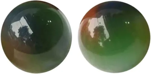 Miniatura 8 de Bolas Baoding de cristal artificial de ojo de tigre azul claro de 1.57 pulgadas, bolas de salud chinas de cuarzo curativo para terapia de manos