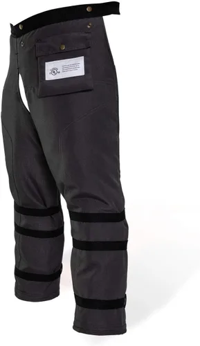 Delantal protector de 8 capas para motosierra, pantalones ajustables para motosierra, para madereros, trabajadores forestales clase A Negro