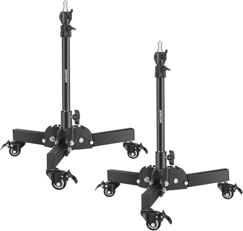 Miniatura 7 de NEEWER – Soporte de luz resistente con ruedas, 2.4 pies de altura máxima, soporte de trípode plegable para disparos de ángulo bajo/sobre mesa