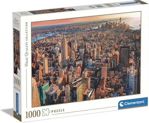 Clementoni 39646 Nueva Colección Nueva York 1000 piezas 1000 piezas, fabricado en Italia, rompecabezas para adultos, multicolor, mediano