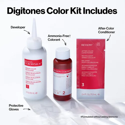 Miniatura 10 de Revlon ColorSilk Digitones - Tinte permanente para el cabello con queratina, azul plateado 91D, 1 unidad