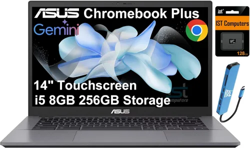 Miniatura 6 de ASUS Laptop Chromebook Plus CX con pantalla táctil de 14 pulgadas, procesador Intel Core 3, FHD 1920x1080, 8 GB de RAM, 256 GB de almacenamiento
