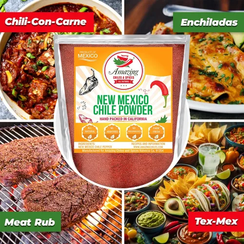 Miniatura 2 de Chili en polvo de Nuevo México (4 onzas), natural y de alta calidad. Ideal para guisos, sopas, masajes de carne, salsa, enchiladas y más. Calor