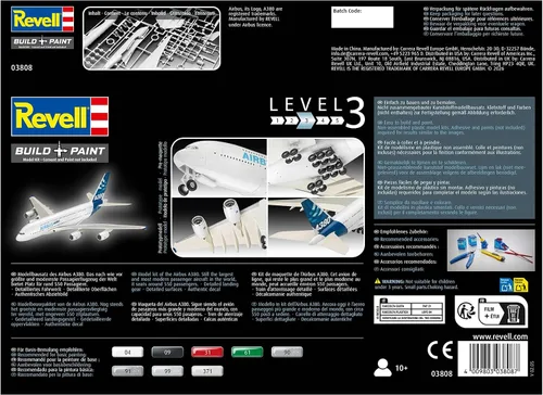Miniatura 8 de Revell Alemán Nivel 1/288 Airbus A380 Modelo de Plástico 03808