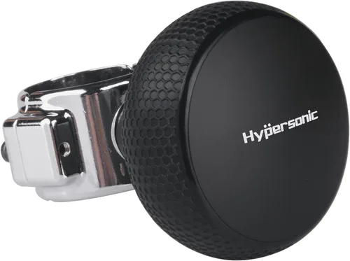 Hypersonic Pomo giratorio grande para volante, bola giratoria para volante de vehículo, perilla suicida duradera para automóvil, SUV, camiones, Negro