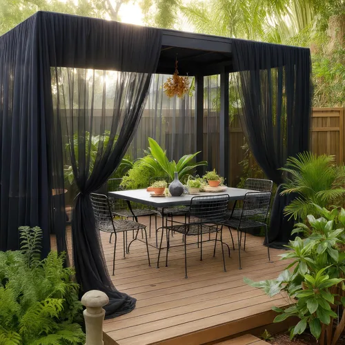 Miniatura 5 de Cubierta de malla para jardín, poliéster negro de 10 x 30 pies, red multiusos para uso en exteriores e interiores, protege de insectos, pájaros