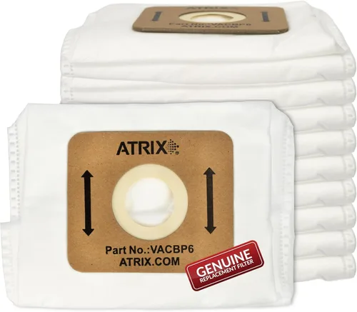 Miniatura 10 de Atrix VACBP6-50 Filtros HEPA de repuesto para aspiradora Atrix mochila, paquete de 50, color blanco