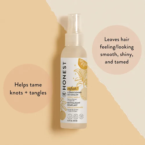 Miniatura 3 de The Honest Company Acondicionador de vainilla cítrica + paquete desenredante acondicionador (10 onzas líquidas, 4 onzas líquidas) Derivado